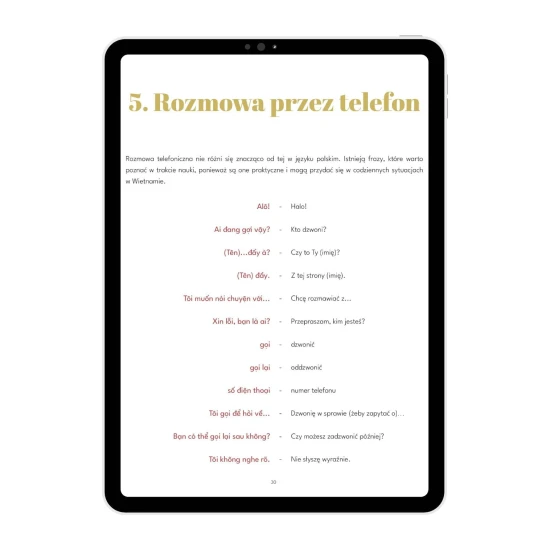 Wietnamski na start cz. 9 e-book zwroty w rozmowie telefonicznej, wietnamski dla początkujących