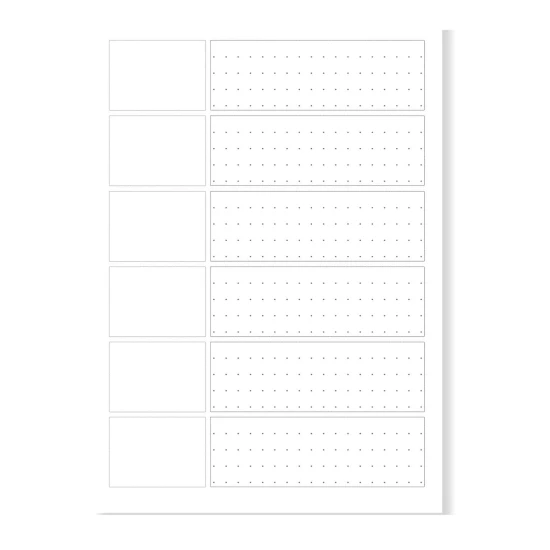 zeszyt do słówek Klasyczny - wnętrze, zeszyt azjatycki, zeszyt do słówek azjatyckich, pisanie po azjatycku