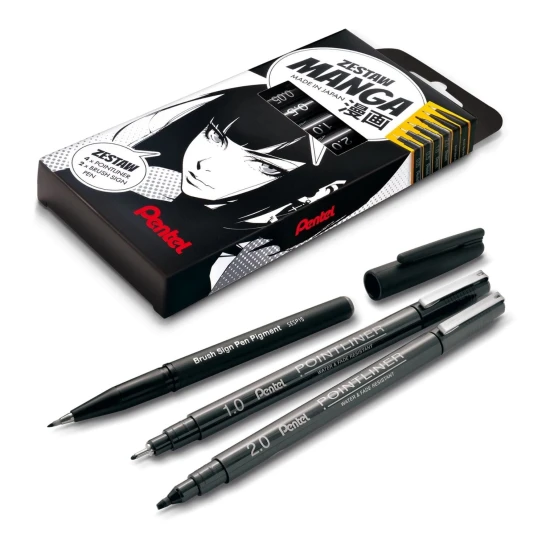 cienkopisy manga, brushpeny manga, cienkopisy do japońskiego, pisanie po japońsku, azjatyckie brushpeny