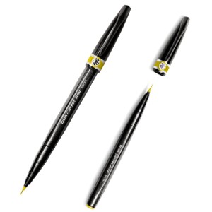 Precyzyjny brushpen z pędzelkiem do kaligrafii i liternictwa - czarny