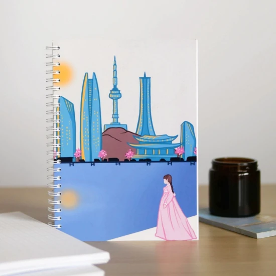 zeszyt koreański Różowy Seul, zeszyt do pisma koreańskiego, pisanie po koreańsku