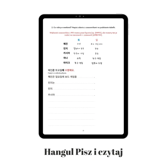 Hangul pisz i czytaj e-book, koreański dla początkujących, nauka hangula