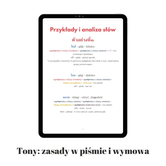 Tony - zasady w piśmie i wymowa e-book przykładowa strona, samodzielna nauka wietnamskiego