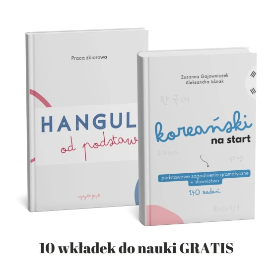 Zestaw książka Koreański na start + Hangul od podstaw, okładki książek