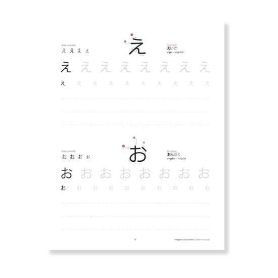 Hiragana od podstaw przykładowa treść, podręcznik do nauki japońskiego alfabetu