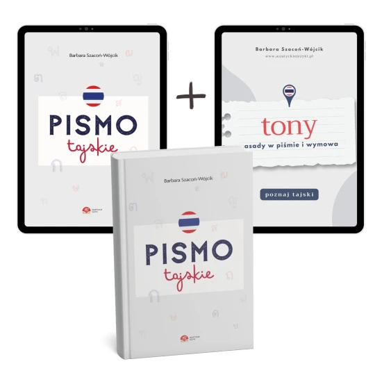 Zestaw Książka + E-book Pismo Tajskie + E-book tajski - Tony, zasady w piśmie, zestaw e-booków i książka do tajskiego