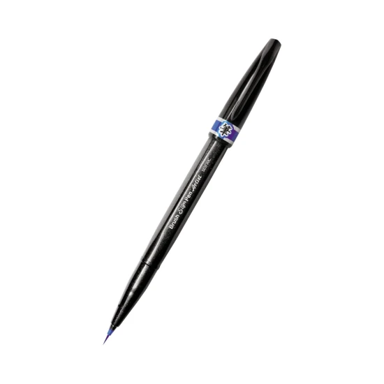 Precyzyjny brushpen z pędzelkiem do kaligrafii i liternictwa - granatowy