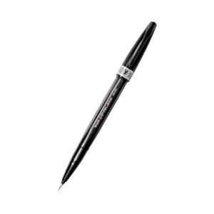 Precyzyjny brushpen z pędzelkiem do kaligrafii i liternictwa - szary