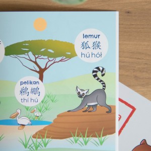 Zwierzęta po chińsku kolorowe obrazki ze zwierzętami, chiński dla dzieci