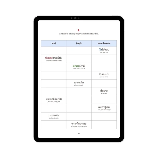 E-book Laotański od podstaw - zadania, do nauki laotańskiego