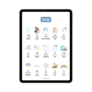 E-book Pogoda i pory roku w języku japońskim słówka na pogodę, japoński dla dzieci