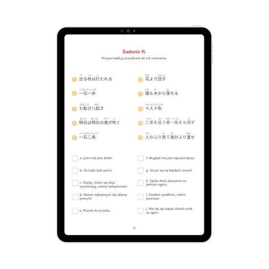 E-book Japoński średniozaawansowany - gramatyka, słownictwo i czytanki przykładowe zadania