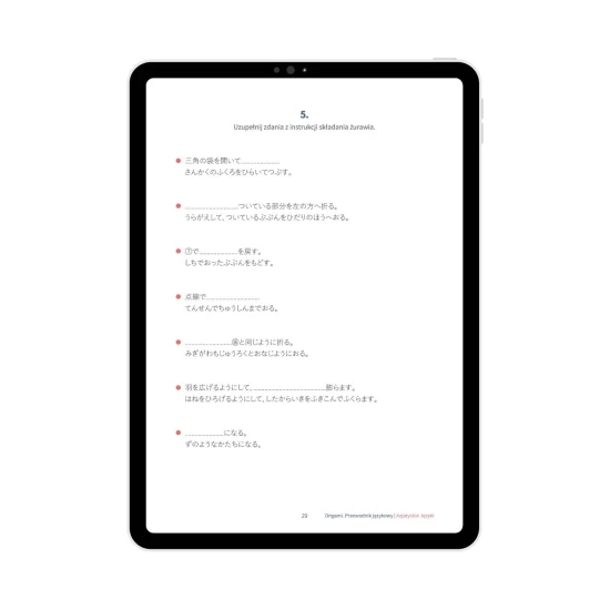 Ebook Origami - przewodnik językowy przykładowe zadania, e-book do nauki japońskiego, japoński e-book