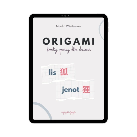 Karty pracy Origami - lis i jenot okładka, e-book do japońskiego