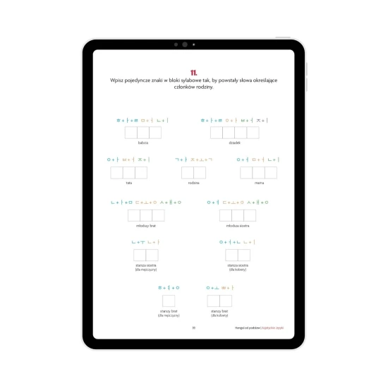 Hangul od podstaw e-book przykładowe zadania, koreański dla początkujących