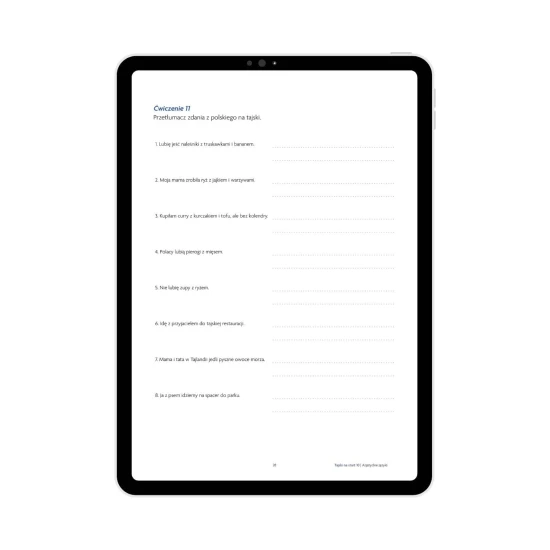 Tajski na start cz.10 - jedzenie, wizyta w restauracji przykładowe zadania, nauka tajskiego