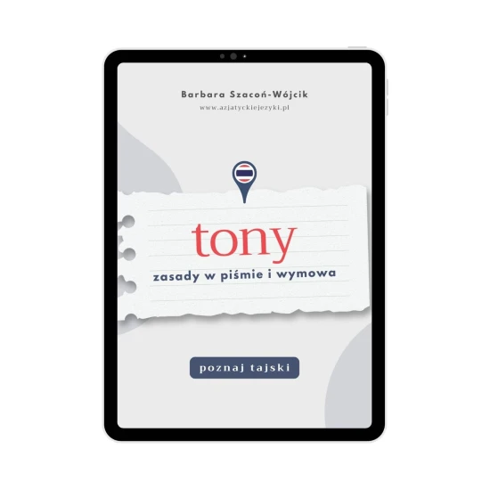 E-book tajski - Tony, zasady w piśmie okładka, tajski od podstaw