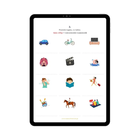Ebook tajski z ćwiczeniami - słownictwo z kategorii hobby przykładowe zadania