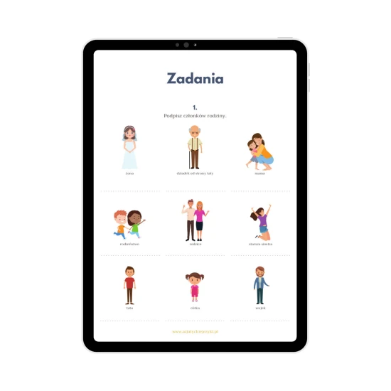 Ebook tajski z ćwiczeniami - słownictwo z kategorii rodzina przykładowe zadania