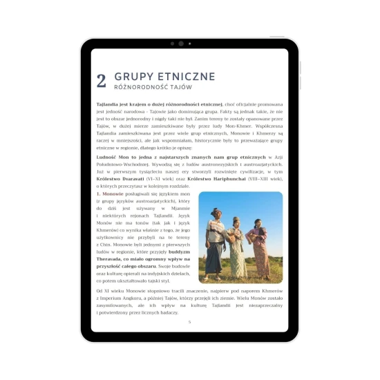 E-book Historia Tajlandii przykładowa zawartość, przewodnik po tajskiej historii
