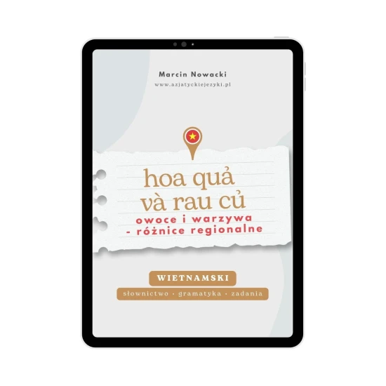 E-book słówka wietnamski Owoce i warzywa okładka, nauka wietnamskich słówek