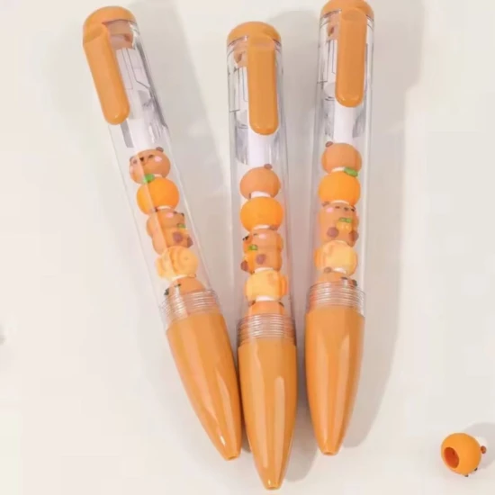 Długopis kapibara ze zdejmowanymi koralikami