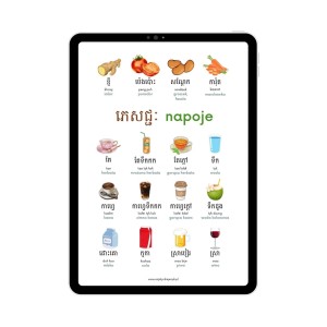Mini ebook - kuchnia khmerska przykładowa strona, khmerskie słownictwo, khmerski od podstaw