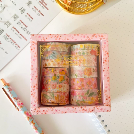 Washi tape - motywy kwiatowe