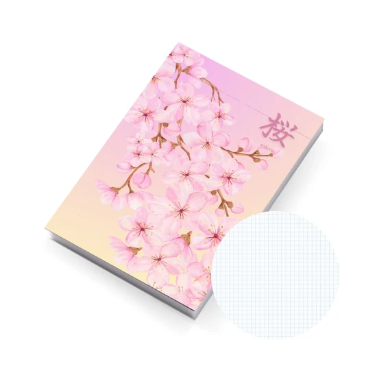 Notes sakura w kratkę