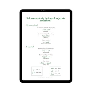Mini e-book - Jak opowiadać o sobie po arabsku zapis i wymowa, arabski od podstaw