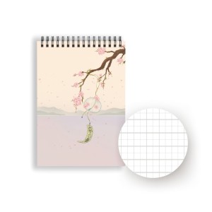 Zeszyt Wiosna marzeń - do kanji, hanzi, hangula - kratka