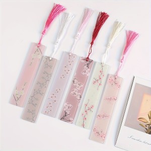 Akrylowa zakładka do książki z kwiatami - sakura