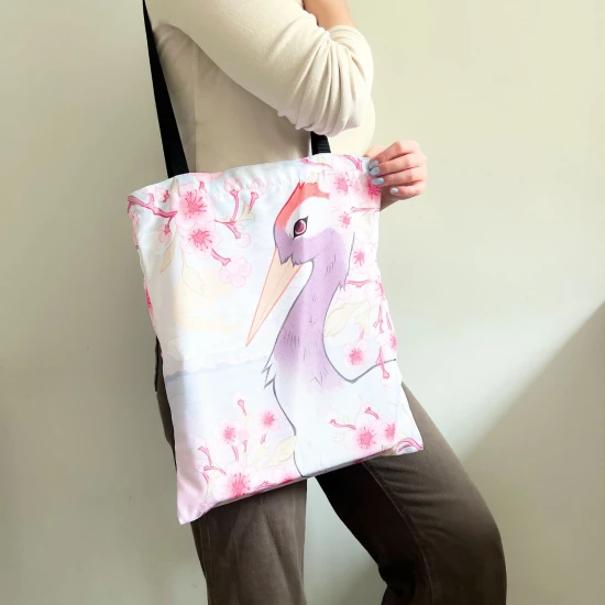 Torba bawełniana wiosenna - Żuraw