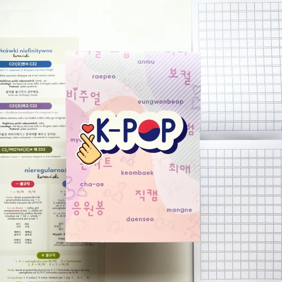 Zeszyt do pisania po koreańsku k-pop