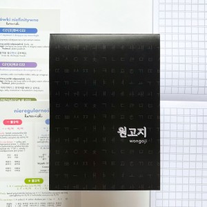 Zeszyt wongoji  - okładka, zeszyt do koreańskiego, pisz po koreańsku