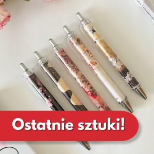 Długopis z kwiatowym wzorem