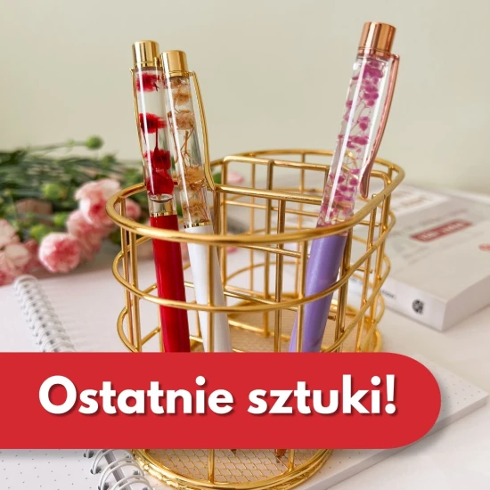 Długopis z suszonymi kwiatami