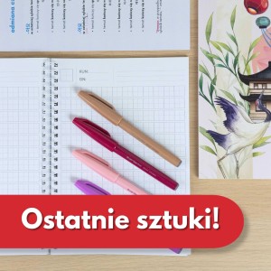 Zestaw: brushpen z cienką końcówką do pisania znaków