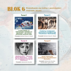 Webinary kulturowo-historyczno-społeczne o Azji Wschodniej i Południowo-Wschodniej - blok 6 - tematy
