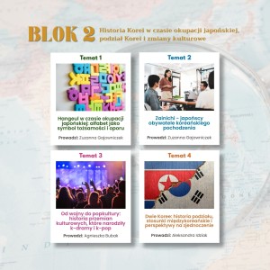 Webinary kulturowo-historyczno-społeczne o Azji Wschodniej i Południowo-Wschodniej - blok 2 - tematy