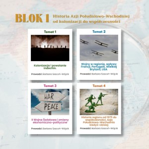 Webinary kulturowo-historyczno-społeczne o Azji Wschodniej i Południowo-Wschodniej - blok 1 - tematy