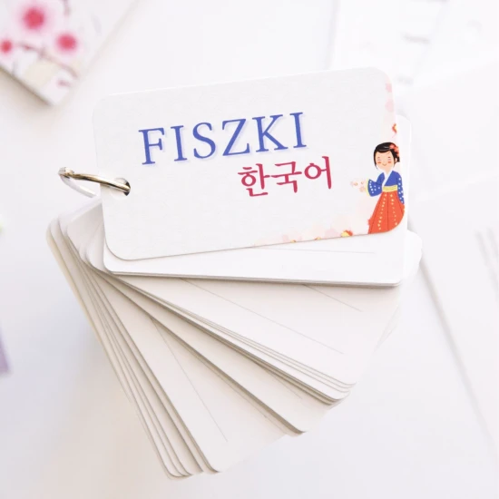 Koreańskie fiszki na kółku do nauki