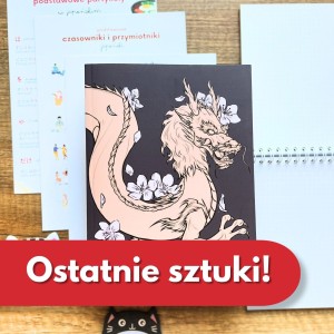 Smok z sakurami, zeszyt do słówek