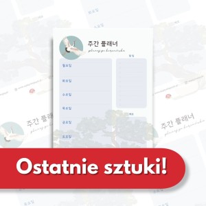 Koreański planer tygodniowy