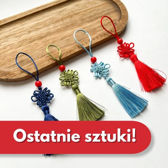 Zawieszka frędzel z węzłami - na szczęście