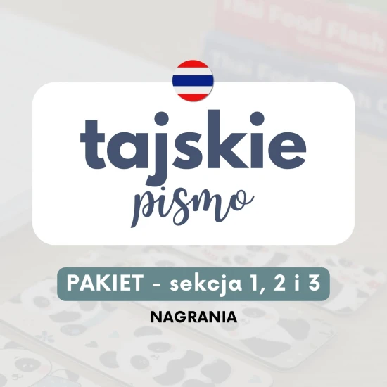 Webinary AJ tajski - Tajskie pismo, pakiet: Sekcja 1, 2 i 3