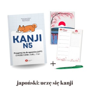 Zestaw japoński: Uczę się kanji - książka Kanji N5 i dodatki