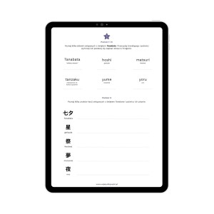 Mini e-book Tanabata Matsuri - 7 zadań przykładowa strona