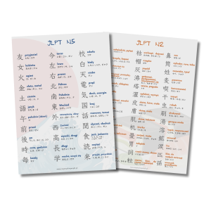 Wkładki język japoński - pakiet JLPT N5-N2