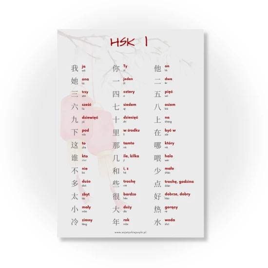 Wkładki HSK - znaki na HSK 1 - gratis do zamówień
